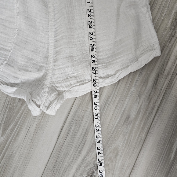 White Gauze Tie-Strap Romper Sz S - Picture 5 of 8